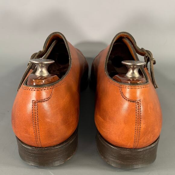 RALPH LAUREN Size 8.5 Brown Wingtip Leather Monk Strap Loafers main image 7